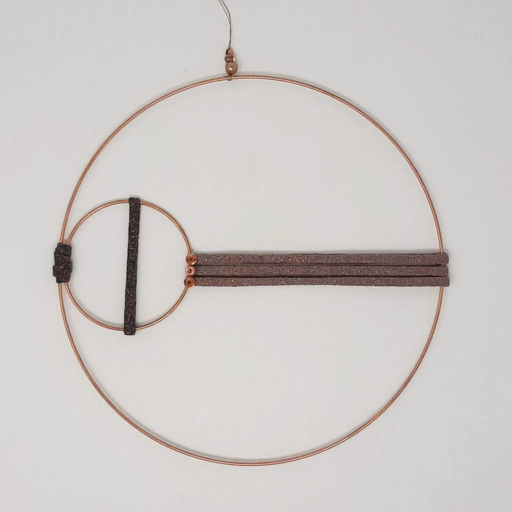 Cercle métallique bronze moyen