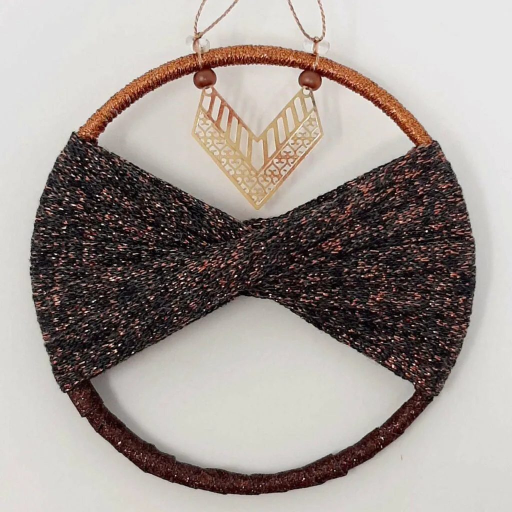 Mini cercle métallique marron
