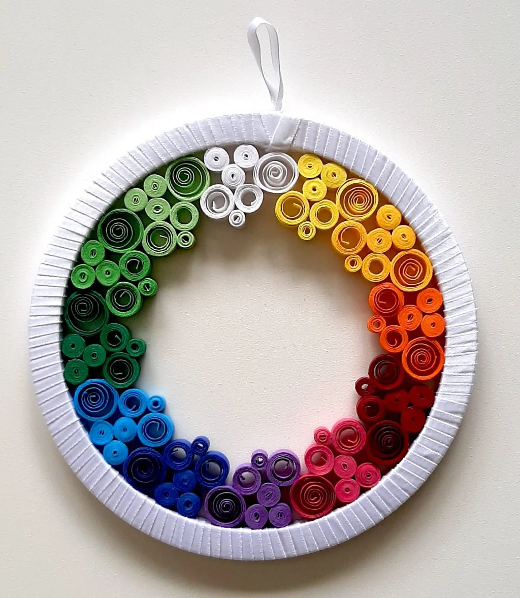 Bijou d'intérieur, mandala arc en ciel, petit format